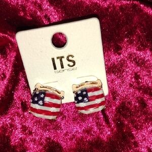 ITS Sense American Flag Earrings